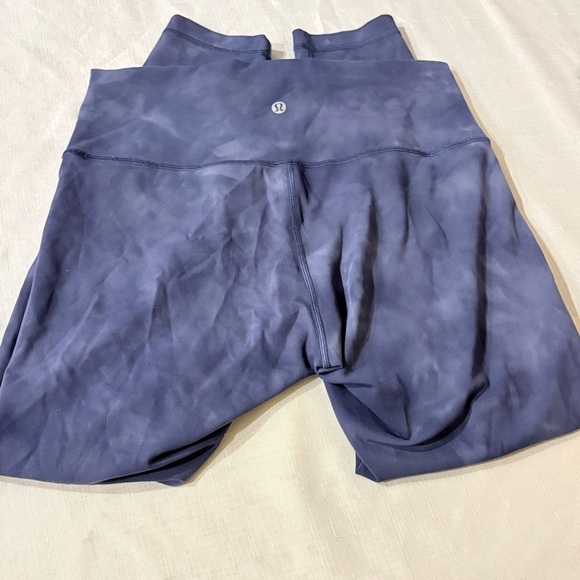 Lululemon Wunder Train High Rise Diamond Dye Blue Leggings - Picture 4 of 6